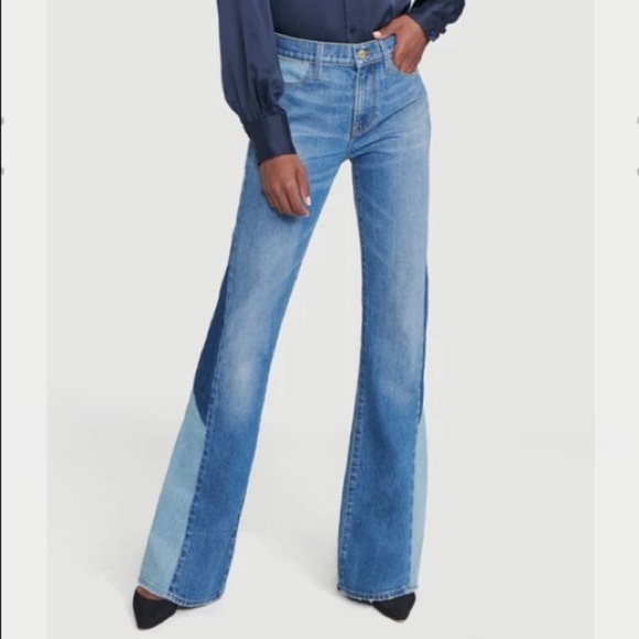 Frame Denim Denim - Frame Le High Flare Diagonal Block 28